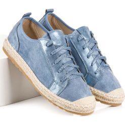 Sznurowane zamszowe espadryle Seastar niebieskie. Niebieskie espadryle damskie marki SEASTAR, z zamszu, na sznurówki. Za 89,90 zł.