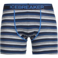 Icebreaker Mens Anatomica Boxers Largo/Midnight Navy/Stripe L. Niebieskie bokserki męskie marki Icebreaker, z wełny. W wyprzedaży za 115,00 zł.
