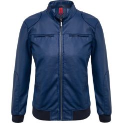 Kurtka IVARO 15-01MP. Niebieskie kurtki męskie bomber Giacomo Conti, m, ze skóry ekologicznej, eleganckie. Za 399,00 zł.