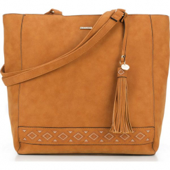 Torebka damska 87-4Y-700-5. Czarne shopper bag damskie Wittchen, z aplikacjami, na ramię, zdobione. Za 129,00 zł.