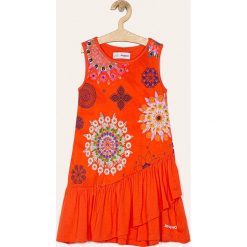 Desigual - Sukienka dziecięca 104-164 cm. Sukienki dziewczęce Desigual, bez wzorów, z bawełny, bez rękawów, rozkloszowane. Za 179,90 zł.