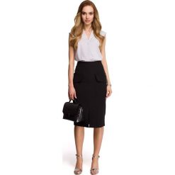 Laurita spódnica z kieszeniami z przodu - czarna. Czarne spódniczki damskie Stylove, do pracy, s, bez wzorów, z elastanu, klasyczne, ołówkowe. Za 119,00 zł.