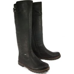 RIEKER Y4292-00 black, kozaki damskie. Czarne kozaki damskie Rieker, z polaru, bez obcasa, na zamek. Za 359,90 zł.
