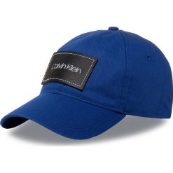 Czapka z daszkiem CALVIN KLEIN - Leather Patch Bb Cap K50K505490 CEN. Niebieskie czapki męskie Calvin Klein, bez wzorów, z bawełny. W wyprzedaży za 169,00 zł.