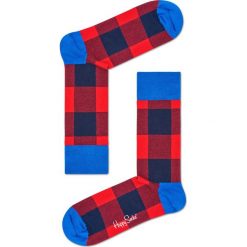 Happy Socks - Skarpety Lumberjack. Czerwone skarpetki męskie marki Happy Socks, z bawełny. W wyprzedaży za 27,90 zł.