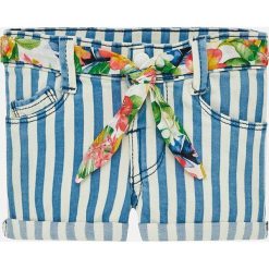Mayoral - Szorty dziecięce 74-98 cm. Niebieskie spodenki dziewczęce Mayoral, z aplikacjami, z elastanu, casualowe. W wyprzedaży za 49,90 zł.