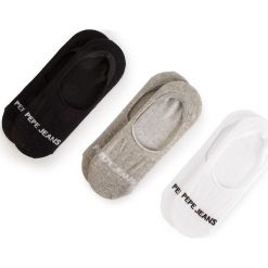 Zestaw 3 par stopek unisex PEPE JEANS - Bendix PMU10474 Grey Marl/Black/White 0AA. Szare skarpetki damskie Pepe Jeans, bez wzorów, z elastanu. Za 79,00 zł.