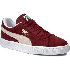 Sneakersy PUMA - Suede Classic+ 352634 75 Cabernet/White. Czerwone półbuty damskie Puma, na co dzień, bez wzorów, ze skóry, bez obcasa, na płaskiej podeszwie, bez zapięcia. W wyprzedaży za 219,99 zł.