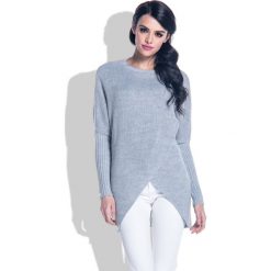 Sweter F356 szary. Szare swetry damskie Tagless, s, bez wzorów, z długim rękawem, długie, bez kaptura. Za 95,01 zł.