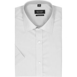 Koszula bexley 2499 krótki rękaw slim fit szary. Szare koszule męskie Recman, m, bez wzorów, bez kołnierzyka, z krótkim rękawem. Za 69,99 zł.