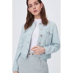 Kurtka jeansowa - Turkusowy. Niebieskie kurtki damskie Sinsay, s, bez wzorów, z jeansu, bez kaptura. W wyprzedaży za 44,99 zł.