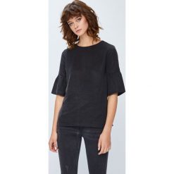 Medicine - Top. Czarne topy damskie marki MEDICINE, l, z lyocellu, z okrągłym kołnierzem. W wyprzedaży za 49,90 zł.