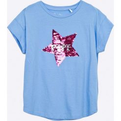 Pepe Jeans - Top dziecięcy Julieta Jr 122-180 cm. Szare bluzki dziewczęce marki Pepe Jeans, z nadrukiem, z bawełny, z okrągłym kołnierzem. W wyprzedaży za 99,90 zł.
