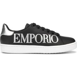 Emporio Armani Tenisówki Czarny. Czarne trampki i tenisówki damskie ze skóry. Za 1021,95 zł.
