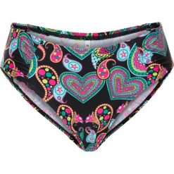Figi bikini bonprix czarny z nadrukiem. Czarne stroje kąpielowe damskie bonprix, z nadrukiem. Za 27,99 zł.