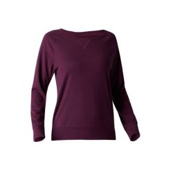 Koszulka Gym 500. Fioletowe bluzki sportowe damskie DOMYOS, l, z bawełny. Za 39,99 zł.