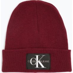 Calvin Klein Jeans - Czapka męska z dodatkiem kaszmiru, czerwony. Czerwone czapki męskie Calvin Klein Jeans, z aplikacjami, z jeansu. Za 179,95 zł.