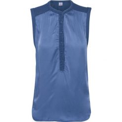 Top DEHA EASY. Niebieskie bluzki damskie Deha, l, bez wzorów, z bawełny, ze stójką. W wyprzedaży za 111,00 zł.