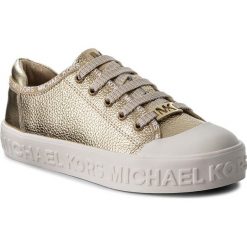 Trampki MICHAEL MICHAEL KORS - ZLEMOSPICE Pale Gold. Żółte trampki dziewczęce MICHAEL Michael Kors, bez wzorów, ze skóry, na sznurówki. W wyprzedaży za 319,00 zł.