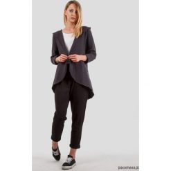 Bluzy damskie: Bluza z kapturem SOFTY LOOK fioletowy antracyt
