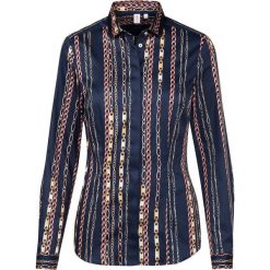 Topy sportowe damskie: Bluzka – Slim fit – w kolorze granatowym