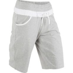 Szorty dresowe Level 1 bonprix jasnoszary melanż. Szare spodnie damskie bonprix, z dresówki. Za 49,99 zł.