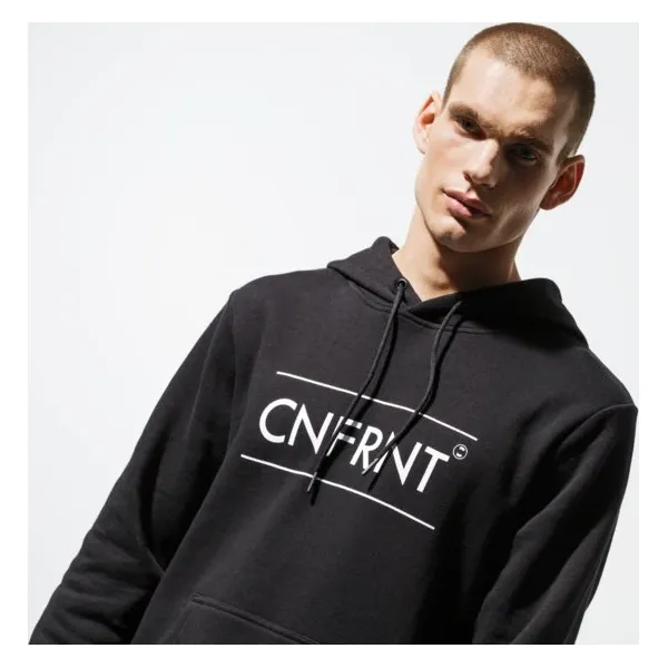 Confront Bluza Essential Blk Hoody , czarny, rozmiar L. Czarne bluzy męskie Confront, m, bez wzorów, z bawełny, z kapturem, bez rękawów, z kapturem. W wyprzedaży za 143,99 zł.