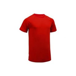 Koszulka fitness kardio krótki rękaw FTS 100 męska. Niebieskie koszulki męskie DOMYOS, s, bez wzorów, z poliesteru, bez kołnierzyka, z krótkim rękawem, krótkie, na fitness i siłownię. Za 19,99 zł.