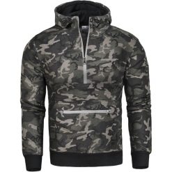 Bluza męska kangurka zielone moro Recea. Zielone bluzy męskie Recea, m, moro, z bawełny, z kapturem, bez rękawów, z kapturem. Za 53,78 zł.