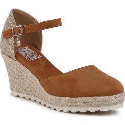 Espadryle XTI - 34286 Camel. Pomarańczowe espadryle damskie Xti, bez wzorów, ze skóry ekologicznej, bez obcasa, na koturnie. Za 219,00 zł.