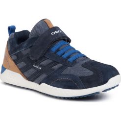 Sneakersy GEOX - J Snake.2.B. A J94ABA 02210 C4226 S Navy/Royal. Niebieskie trampki chłopięce Geox, bez wzorów, ze skóry, na rzepy. Za 329,00 zł.