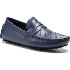Mokasyny VERSACE JEANS - E0YTBSP4 71080 239. Niebieskie mokasyny męskie Versace Jeans, na co dzień, bez wzorów, z jeansu, eleganckie, bez zapięcia. Za 639,00 zł.