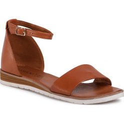Sandały LASOCKI - EST-002-03 Brown. Pomarańczowe klapki damskie Lasocki, bez wzorów, ze skóry, bez obcasa. Za 139,99 zł.