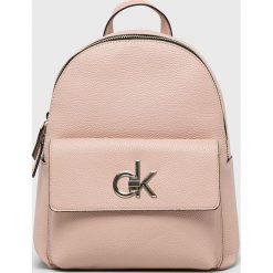 Calvin Klein - Plecak. Brązowe plecaki damskie Calvin Klein, bez wzorów, ze skóry ekologicznej, eleganckie. W wyprzedaży za 599,90 zł.