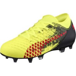 Buty piłkarskie Puma Furure 18.4 Fg Ag Jr 104346 01. Żółte buty sportowe męskie Puma, z materiału, na sznurówki, do piłki nożnej. W wyprzedaży za 199,00 zł.