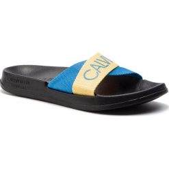 Klapki CALVIN KLEIN - Slide KW0KW00722 706. Niebieskie klapki męskie Calvin Klein, bez wzorów, z tworzywa sztucznego. W wyprzedaży za 99,00 zł.