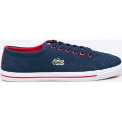 Lacoste - Tenisówki dziecięce. Szare buty sportowe dziewczęce marki Lacoste, z gumy, na sznurówki. W wyprzedaży za 239,90 zł.
