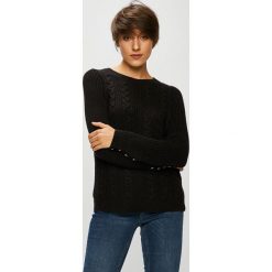 Vero Moda - Sweter Signe. Czarne swetry klasyczne damskie Vero Moda, m, z bawełny, z okrągłym kołnierzem. W wyprzedaży za 99,90 zł.