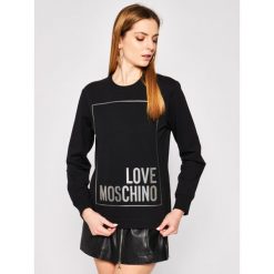 Bluza LOVE MOSCHINO W637402E 2124. Czarne bluzy damskie Love Moschino, bez wzorów, z elastanu, bez rękawów, bez kaptura. W wyprzedaży za 469,00 zł.