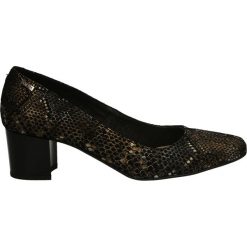 Czółenka - 2441 ORO K54. Czarne buty ślubne damskie Venezia, z nubiku. Za 139,00 zł.