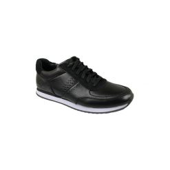 Buty Skechers Daines 68547-BLK. Czarne trampki męskie Skechers, bez wzorów, bez zapięcia. Za 249,99 zł.