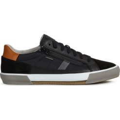 Geox - Buty. Czarne sneakersy męskie Geox, ze skóry, na sznurówki. Za 429,90 zł.