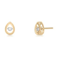 Piękne Złote Kolczyki - złoto 585, Brylant 0,22ct. Żółte kolczyki damskie W.KRUK, z brylantem, złote, na sztyftcie. Za 3890,00 zł.