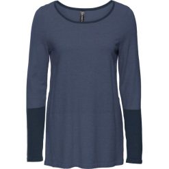Shirt bonprix oliwkowy z nadrukiem. Zielone koszulki damskie bonprix, z nadrukiem, bez kołnierzyka, bez rękawów. Za 69,99 zł.