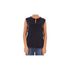 Bluzki Rrd SHIRTY CUPRO LADY. Niebieskie bluzki damskie Rrd, bez wzorów, bez kołnierzyka, bez rękawów. Za 586,10 zł.