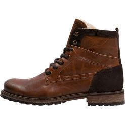 Buty zimowe męskie: Zign Botki sznurowane cognac
