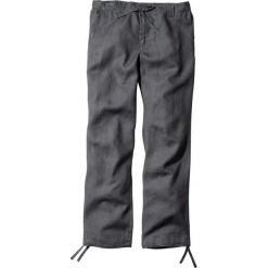 Spodnie lniane Regular Fit Straight bonprix dymny szary. Szare spodnie męskie bonprix, na lato, m, bez wzorów. Za 129,99 zł.