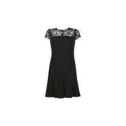 Sukienki krótkie Lauren Ralph Lauren CALLY. Czarne sukienki damskie Lauren Ralph Lauren, bez wzorów, bez kołnierzyka, z krótkim rękawem, krótkie, mini. Za 879,00 zł.