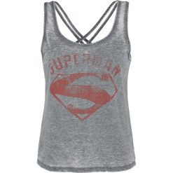 Topy damskie: Superman Logo Top damski odcienie szarego