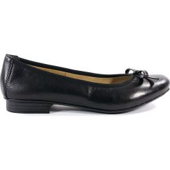 BALERINY DAMSKIE RIE 51953 CZA. Baleriny damskie Rieker, bez wzorów, ze skóry, bez obcasa. Za 229,00 zł.